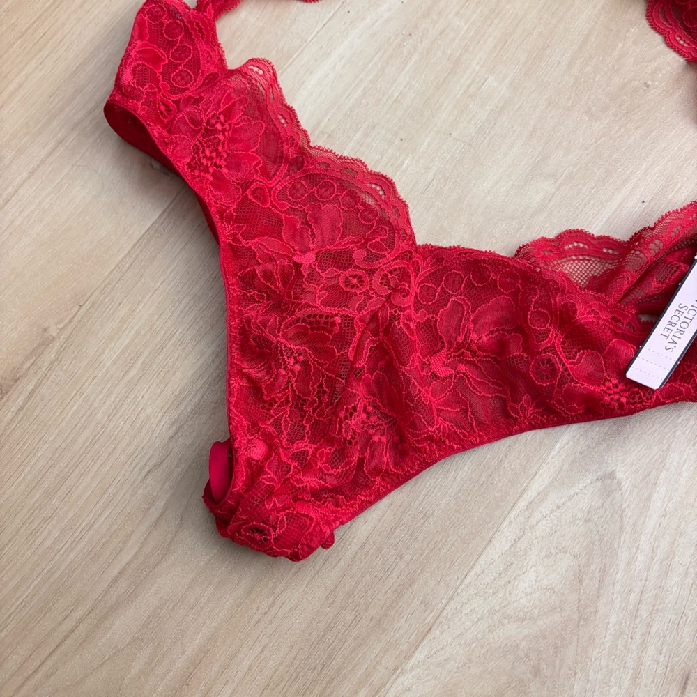 Victoria’s Secret One Piece High Neck Halter Lace Teddy Size XL NWT $89.95 - Picture 4 of 8